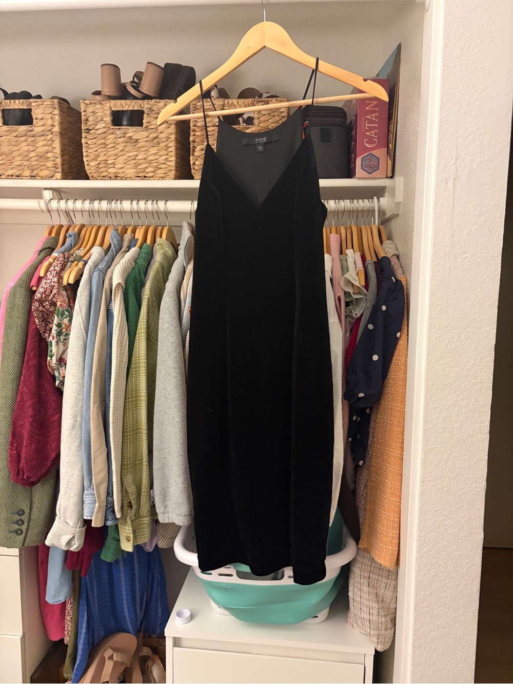 Guess Black Velvet Dress